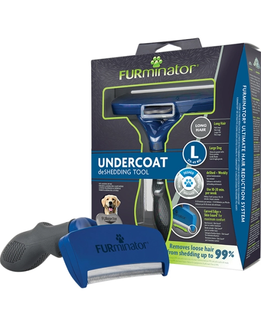 FURminator Aljszőrkefe - Nagytestű, hosszú szőrű kutyáknak (L)