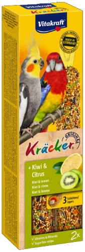 VITAKRAFT Kräcker Dupla rúd nagypapagájoknak (citrus, kiwi)
