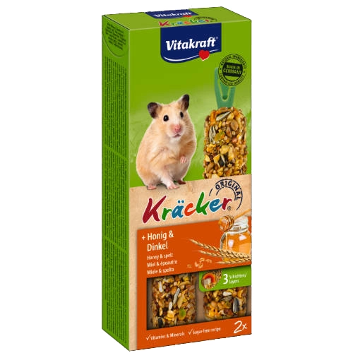 VITAKRAFT Kräcker méz és tönköly dupla rúd hörcsögöknek
