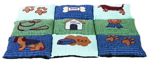 TRIXIE Patchwork Cushion párna (kék, zöld)