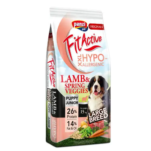 PANZI FitActive LARGE BREED XXL Hypoallergenic Puppy Junior szárazeledel (bárány, zöldség)