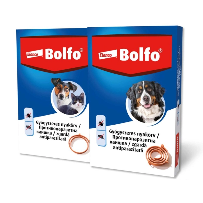 BOLFO Nyakörv külső élősködők ellen, macskák és kutyák részére