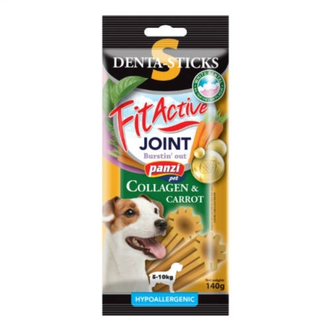 PANZI FitActive SNACK Denta-Sticks Hypoallergenic jutalomfalat (kollagén, répa)
