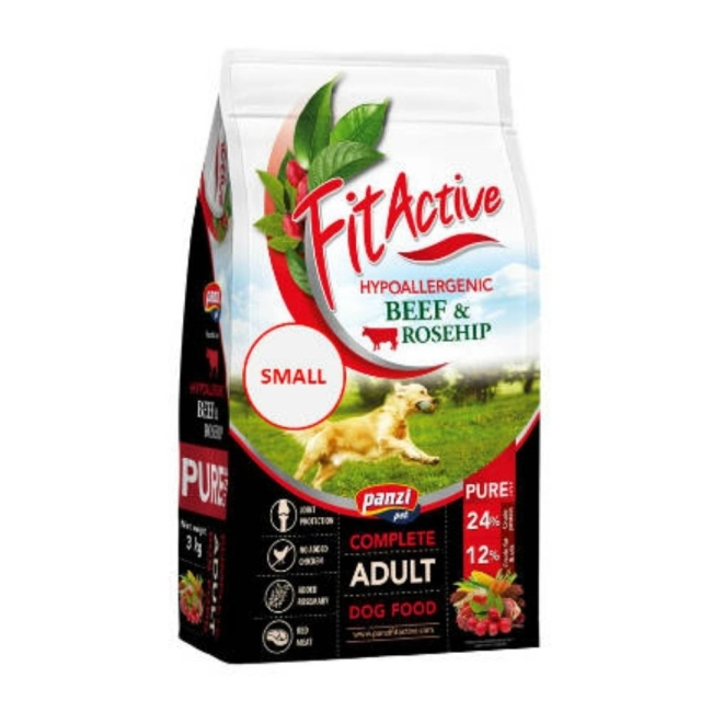 PANZI FitActive PURE SMALL Hypoallergenic szárazeledel (marha-csipkebogyó)