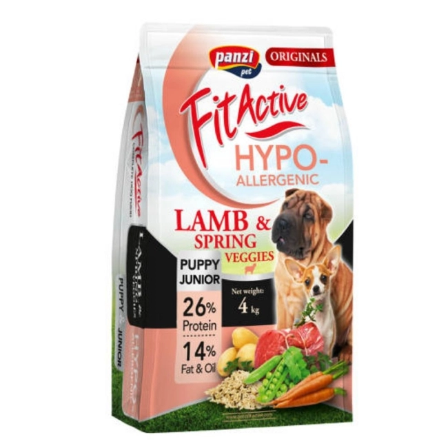 PANZI FitActive Hypoallergenic Puppy Junior (bárány, tavaszi zöldség)
