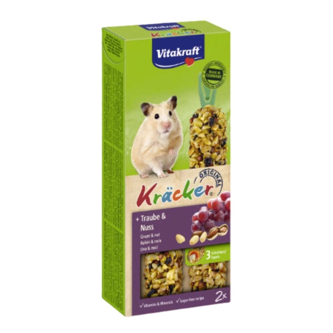 VITAKRAFT Kräcker szőlő-földimogyoró dupla rúd hörcsögöknek