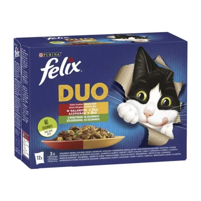FELIX Fantastic Duo Házias válogatás zöldséggel aszpikban (12x85g)