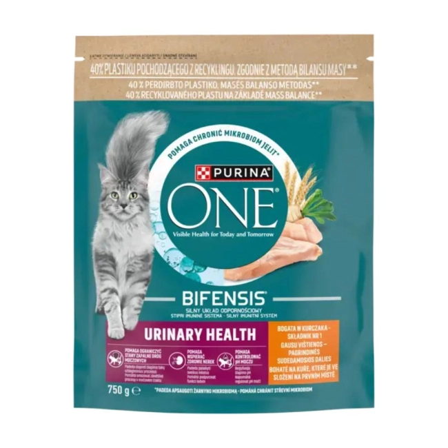 PURINA ONE Urinary Care csirkével és búzával felnőtt macskáknak (750g)