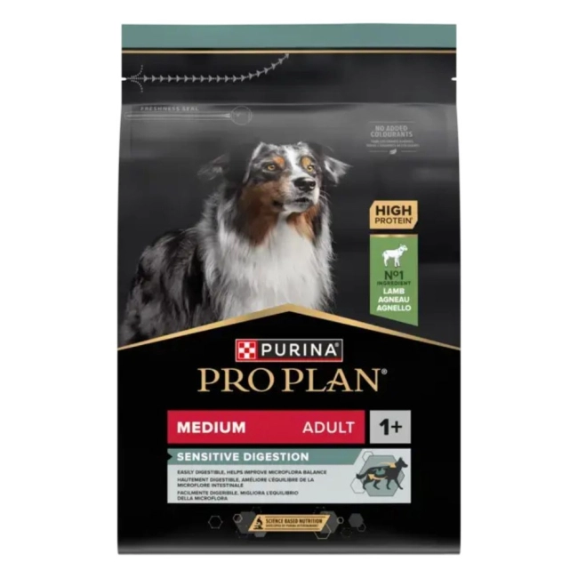 PRO PLAN Medium Adult SENSITIVE DIGESTION bárányban gazdag szárazeledel