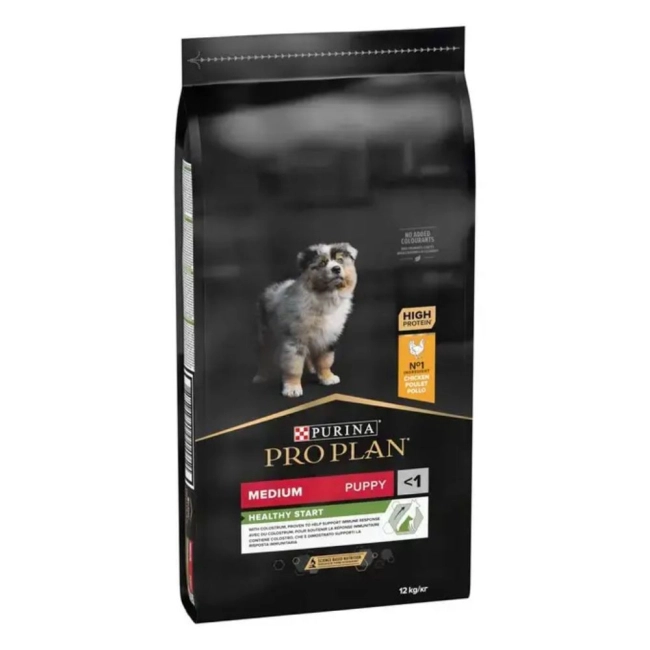 PRO PLAN Medium Puppy HEALTHY START csirkében gazdag szárazaeledel (12 kg)