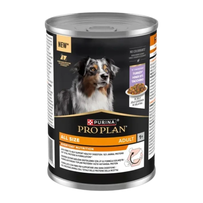 PRO PLAN All size Adult pulykában gazdag nedves kutyaeledel, aszpikban (400g)