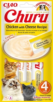 Inaba Cat Churu Püré - csirke sajttal 4 x 14 g