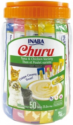 Inaba Cat Churu Püré - tonhal és csirke mix 50 db 50 x 14 g