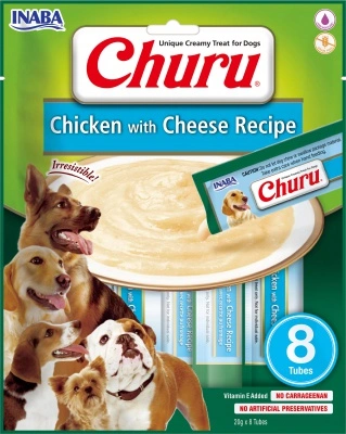 Inaba Dog Churu Püré - csirke sajttal 8 x 20 g