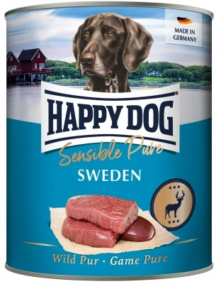 Happy Dog pur konzerv vadas ízesítésű nedves állateledel felnőtt kutyák számára 6x800 g 46 x 35 x 18 cm