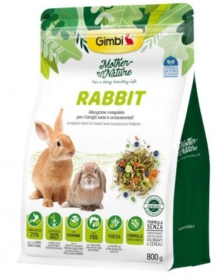 Gimbi Mother Nature Rabbit - állateledel nyulak számára 800 g
