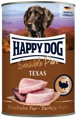Happy Dog pur konzerv pulyka ízesítésű nedves állateledel felnőtt kutyák számára 6X400 g 300 g