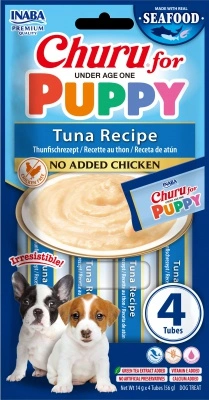 Inaba Dog Churu Puppy Tuna - tonhal 4 x 14 g