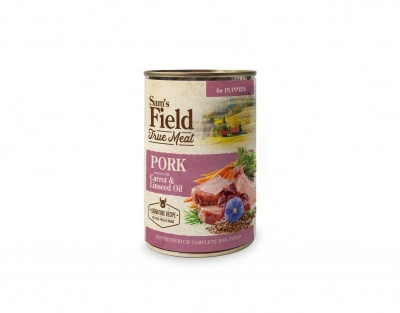 Sam's Field True Meat Pork enriched with Carrot & Linseed Oil for Puppies 400 g
